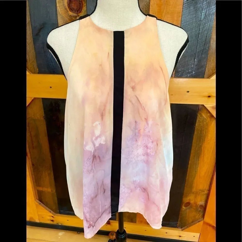 Monteau double layer tie dye watercolor look top